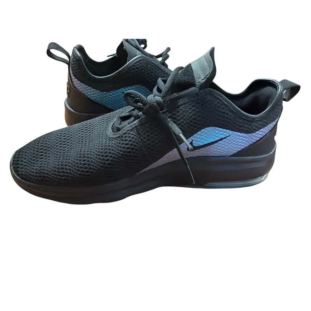 Nike Men's Air Max Motion 2 Black Blue Iridescent Athletic Running Shoes Size 13